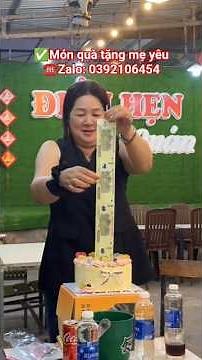Món quà sinh nhật tặng mẹ - Bánh kem kéo tiền tặng mẹ #bánhkemkeotientangme #bánhkemruttien #cakes