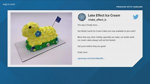 Lake Effect Ice Cream to sell their ice cream 'butter lamb' cakes for Easter