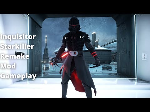 Star Wars Battlefront II - Inquisitor Starkiller Remake Mod Gameplay