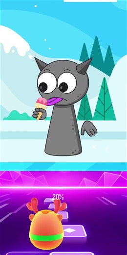 🌙 Sprunki’s Scary Scream in the Night! 👻😱 Horror Tiles Hop Edit #shorts