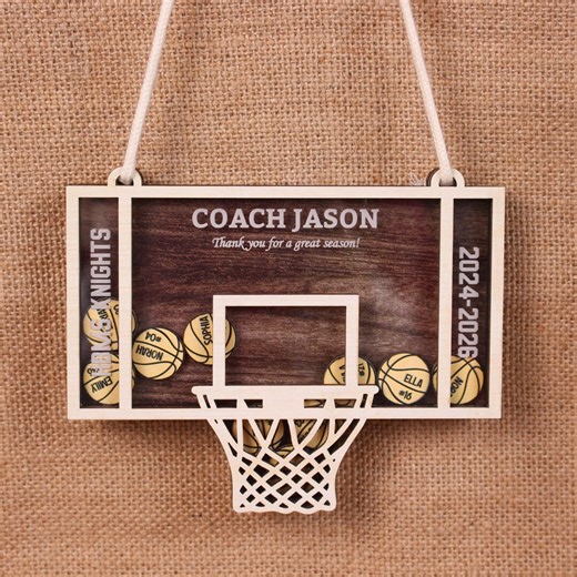 Personalized Basketball Coach Gift, Custom Basketball Shaker Box, Team Player Name Keepsake, Coach Appreciation Award, End of Season Gift - Etsy