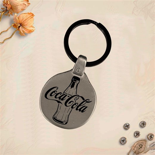 Vintage Coca-cola Bottle A Keychain With Engraved Metal Plate. Retro, Limited Edition. Engrave Your Name on the Keychain. Ideal Gift. - Etsy