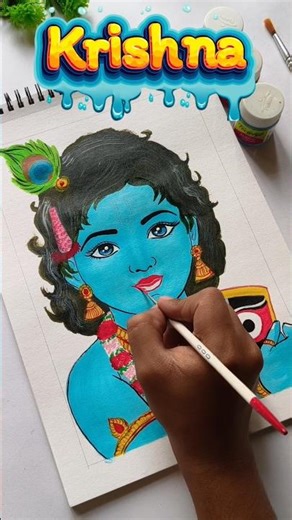 🎨✨ Colouring Shree Krishna & Jagannath Easy Step by Step | Beautiful Art for Beginners 🪔🌸 #krishna