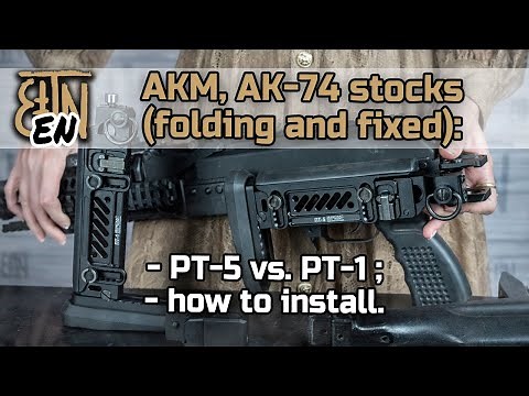 AKM stocks: PT-5 (folding) vs. PT-1 with fixed adapter