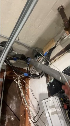 So now we are using fiberglass fish tape Klein tools to make easy to fish thru the new # 12 wire.