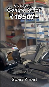 Sparezmart | SPLENDOR bike body parts compo Visor Modified mudguard Engine guard Side door-2 Tail panel-2 Tail centre With sticker And full black... | Instagram