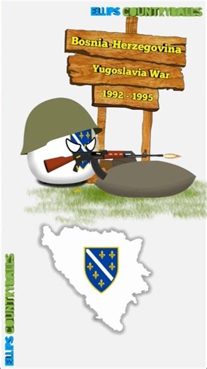 Bosnia War 1992 - 1995 🇧🇦 #countryballs #shorts #bosnia