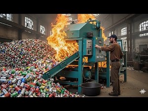 Recycling Process of Old Tin Can Scrap Into New Largest Cooking Pots | Waste Recycling