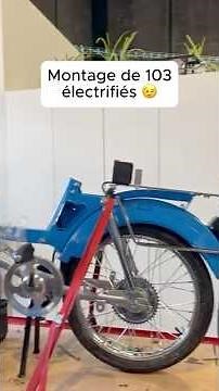 Montage of restored and electrified Peugeot 103s 🔵⚡️