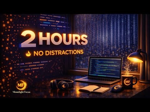 2 Hours Deep Focus Music 🌙 Rainy Cabin Coding Ambience | Night Work & Study Flow
