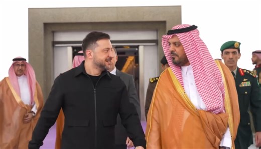 Zelensky arrives in Saudi Arabia