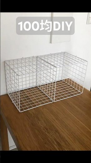 [100 Yen Shop DIY] No cutting required! Wire net storage shelf DIY idea #100yenshopdiy #woodensla...