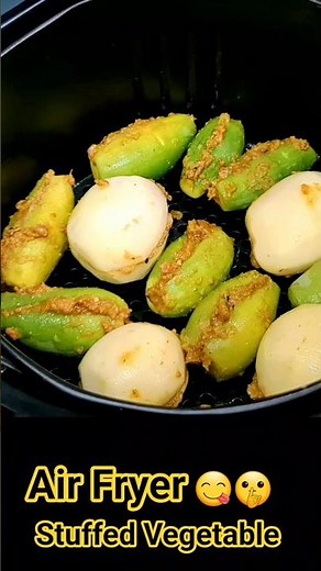 Air Fryer Roasted Vegetables 😋#airfryer #airfryerrecipes #vegetables #roasted #shorts #reels #recipe