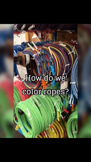 Q: How do we color our ropes? A: There are several ways! For most of our ropes, we use colored thread. This will put the color in the entire rope and we can also create striped ropes this way. For other ropes, we use spray paint, dip them in dye, or spray them with dye. This allows us to color just a section like the black eye in our Piranha team rope or we can do multiple colors like our rainbow kids ropes. All of the colors are applied before our wax process which seals the colors in place. | 