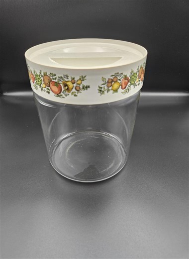 Vintage Pyrex Corning Ware Spice of Life Glass Canister | Retro Kitchen Pantry Storage - Etsy