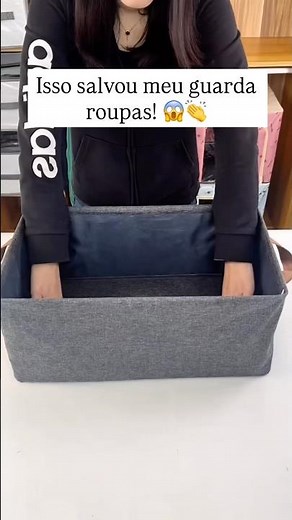 How to organize your wardrobe with a foldable laundry basket.