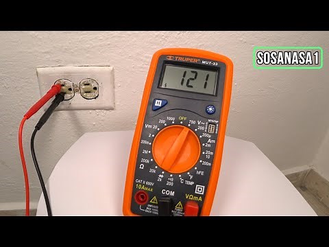 Multimetro Digital: como medir voltaje alterno en casa | ejemplo probando tomacorriente | modelo 33