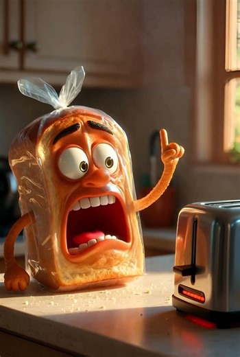 Burning Toast Meltdown 🔥🍞Hashtags:#BurntToast #KitchenChaos #FunnyAnimation