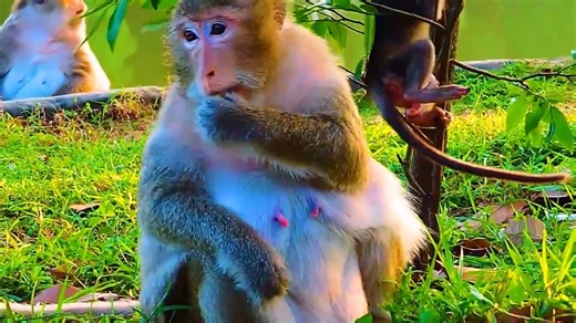 13K views · 340 reactions | Godd Help Little Baby In Water When Oldest Mother Is Drinking Water | Monkey Video | Facebook