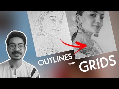 OUTLINES WITH GRID METHOD // FULL TUTORIAL // AADI_08AM