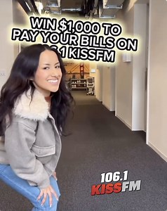 Listen to 106.1 Kiss FM to win $1,000 & give your bills a swift kick! 🥾💸 Weekdays starting at 8am, then EVERY HOUR until 8pm! 🎧 Listen NOW on the free iHeartRadio app, on your radio at 106.1 FM, or here: 1061kissfm.com/listen | 106.1 KISS FM DFW
