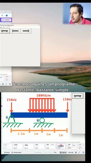 Axel Contreras on Instagram: "¿Te cuesta dibujar los diagramas de fuerza cortante y momento flector a mano? 📉 En este video te enseño cómo usar MDSolids, el software gratuito esencial para ingeniería que te permitirá calcular reacciones y comprobar tus ejercicios de vigas en segundos. Aprenderemos a modelar una viga desde cero, introduciendo diferentes tipos de cargas (puntuales y distribuidas) y apoyos. Verás cómo el programa calcula automáticamente las reacciones y genera gráficos precisos, i