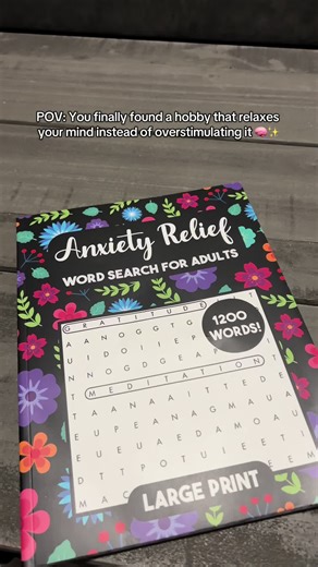 Large print word searches ✔️ 1,200 words ✔️ Perfect for adults, teens & seniors ✔️ Anxiety relief positive energy ✔️ This is your sign to put the phone down and unwind 🤍 Tap the cart before it’s gone! #TikTokShopFinds #TikTokMadeMeBuyIt #puzzles #SelfCareEssentials #wordsearch