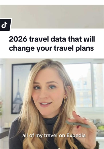 #ExpediaAmbassador I’m shocked by some of the 2026 @expedia Air Hacks data, but I’m glad I know now because it will ACTUALLY save us big money when planning our 2026 trips!! Reference this before you book your next flight and thank me later! #traveltrends #traveldata #2026travel