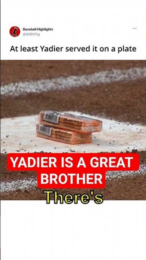 Yaddier Left Crackers On Home Plate For His Brother 😂