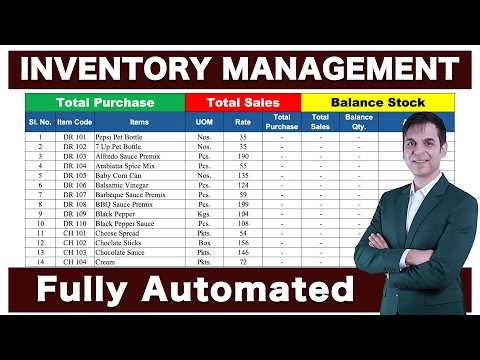Make an Inventory Management System in Excel