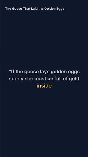 [교훈] 황금알을 낳는 거위 — The Goose That Laid the Golden Eggs (B1-B2)