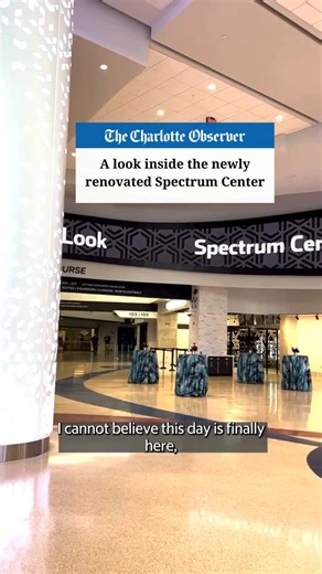 At the Trade Street lobby of the Spectrum Center, massive artwork of Usher and Pink performing at the arena next to Charlotte Hornets players Brandon Miller and LaMelo Ball. The art is just one of many improvements and visual upgrades visitors will see. The Charlotte Hornets hosted a first-look preview for the renovated spaces. The arena underwent a two-phase renovation that was completed in time for the Hornets’ 2025-26 NBA season. Work was completed over the past two off-seasons. ✍️ Chase Jord