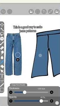 How you can make a jeans pattern in Ibispaint with the code!