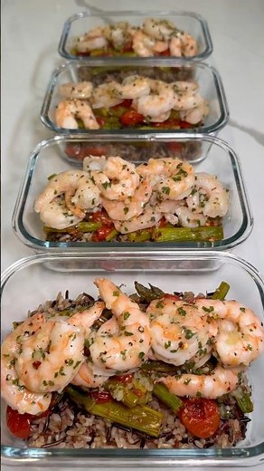 Garlic Lemon Herb Shrimp and Rice Bowls