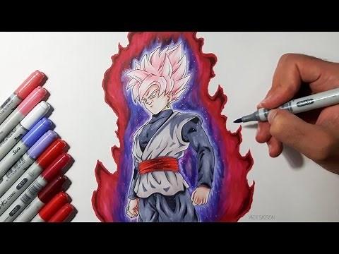 Drawing Goku Black SUPER SAIYAN ROSE
