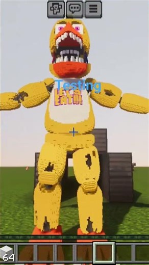 chica #fnaf #minecraftaddon #minecraft #fnaf2 #witheredchica #minecraftshorts #3dmodeling #shorts