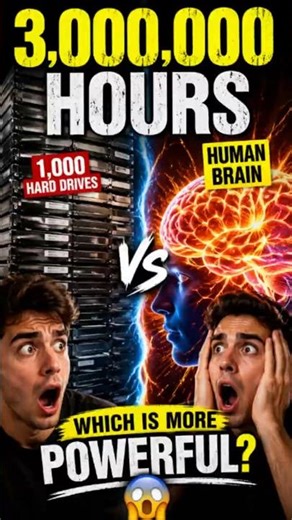 You Have a 3 Million Hour Hard Drive in Your Head 🤯 ! #facts #science #memory