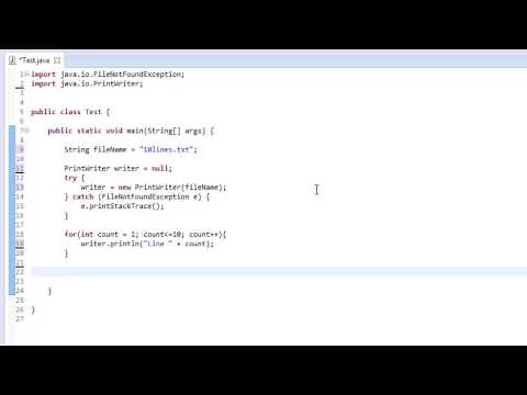 Java - I/O - PrintWriter