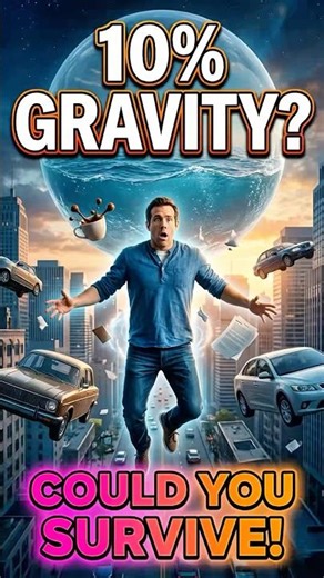 Living with 10% Gravity: The New Normal! ☁️🏠#shorts #gravity #scifi