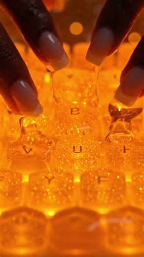 Would you like a keyboard like this? 😍🍯#satisfying #asmr #keyboard board tapping