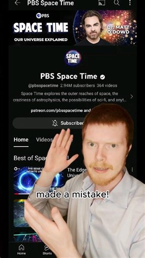 PBS Space Time made a MISTAKE