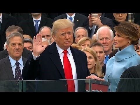 Donald Trump takes the Oath of Office in inauguration ceremony