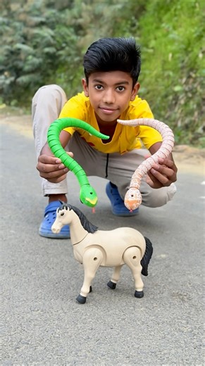 Eguta huru Remote Control Horse and Gora 2 Snake🐍ke shorts