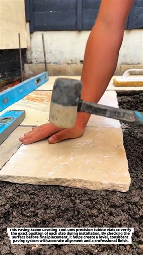 Paving Stone Leveling Tool Checks Large Slabs for Precise Alignment and Even Surface Installation