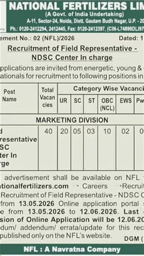 NFL Recruitment : Apply Online 40 Field Representative #jobs