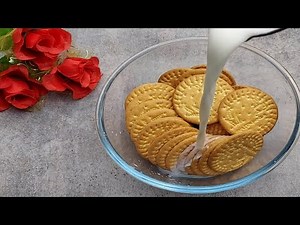 MARIE GOLD BISCUIT CAKE IN KADAI || EASY MARIE BISCUIT CAKE WITHOUT OVEN || BISCUIT CAKE RECIPE