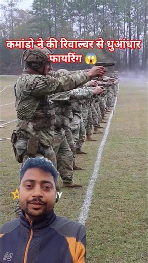 Commando fired heavily with revolver 😱 #army #military #militaryeverything #navy #airforce #soldiers