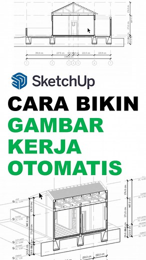 7.6K views · 627 reactions | Cara bikin gambar kerja otomatis di sietchup ✨ dengan metode ini, kamu gaperlu lagi pakai autocad untuk bikin gambar kerja  Tools yang dibutuhkan beserta metodenya sudah aku sediakan di Course Otomatisasi Sketchup ✨ Akses course untuk 50 orang tercepat! Komen aja untuk aku kirim link akses course nya  #tutorialsketchup #sketchuptutorials #autocad #autocadtutorial #desainrumah | Arsitek sarungan | Facebook