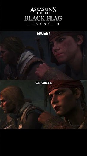 Black Flag Resynced VS Original Comparison | Assassins Creed Remake #gaming #blackflag