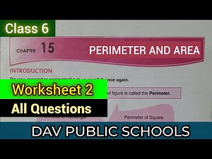 DAV class 6 maths chapter 15 worksheet 2 All Questions Solved